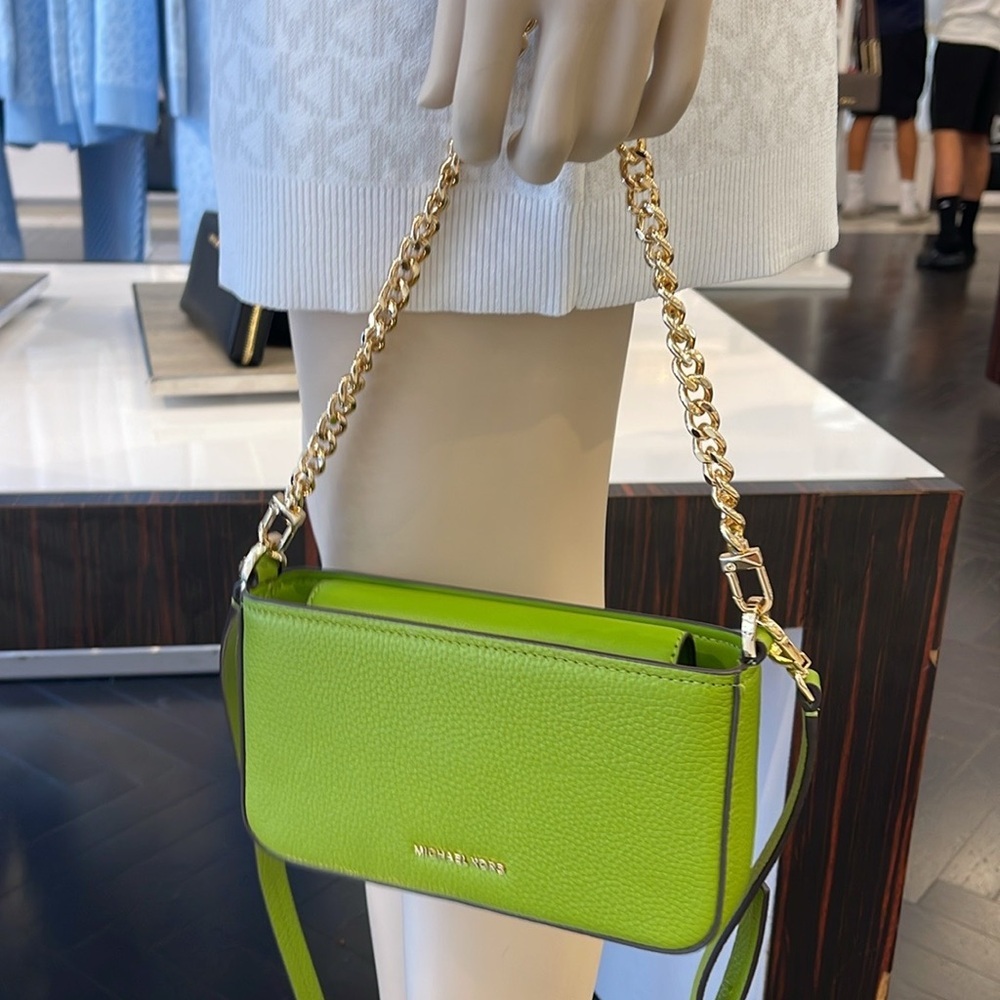 MICHAEL KORS Bryant Sm Pebbled Leather Convertible XBody Pochette
Meadow Green - Picture 16 of 16